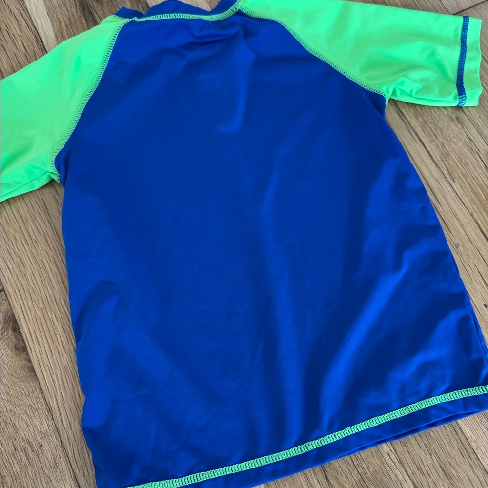 OP Blue & Green Toddler Boys 4T Swim Shirt Top Rash Guard - Picture 6 of 6